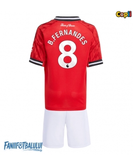 Manchester United Bruno Fernandes #8 Echipament de Fotbal Replică 2025-26 Copii Acasa (+ Șorturi)